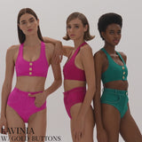 LAVINIA W/ GOLD BUTTONS