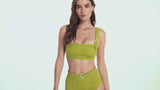 LAVINIA BANDEAU W/ GOLD BUCKLES